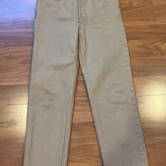 RE/DONE 70s ultra high rise stove pipe beige jeans - NWOT - size 27 - Picture 4 of 8